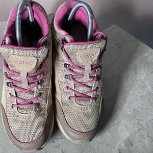 Vionic Cypress Womens Hiking Sneakers Tan Pink 1st Ray Technology  3105CYPRESS